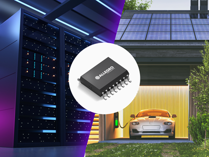 The ACS37100 from Allegro, the industry's first 10 MHz magnetic current sensor featuring advanced XtremeSense™ TMR technology.